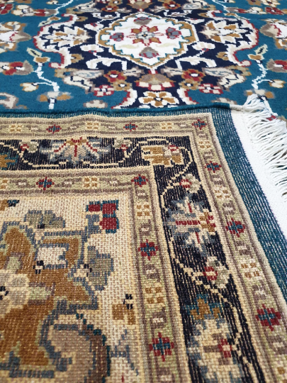 5×3 Pak Persian Handmade Blue Brown Beige Bedroom Floor Area Wool Home Decor Rug